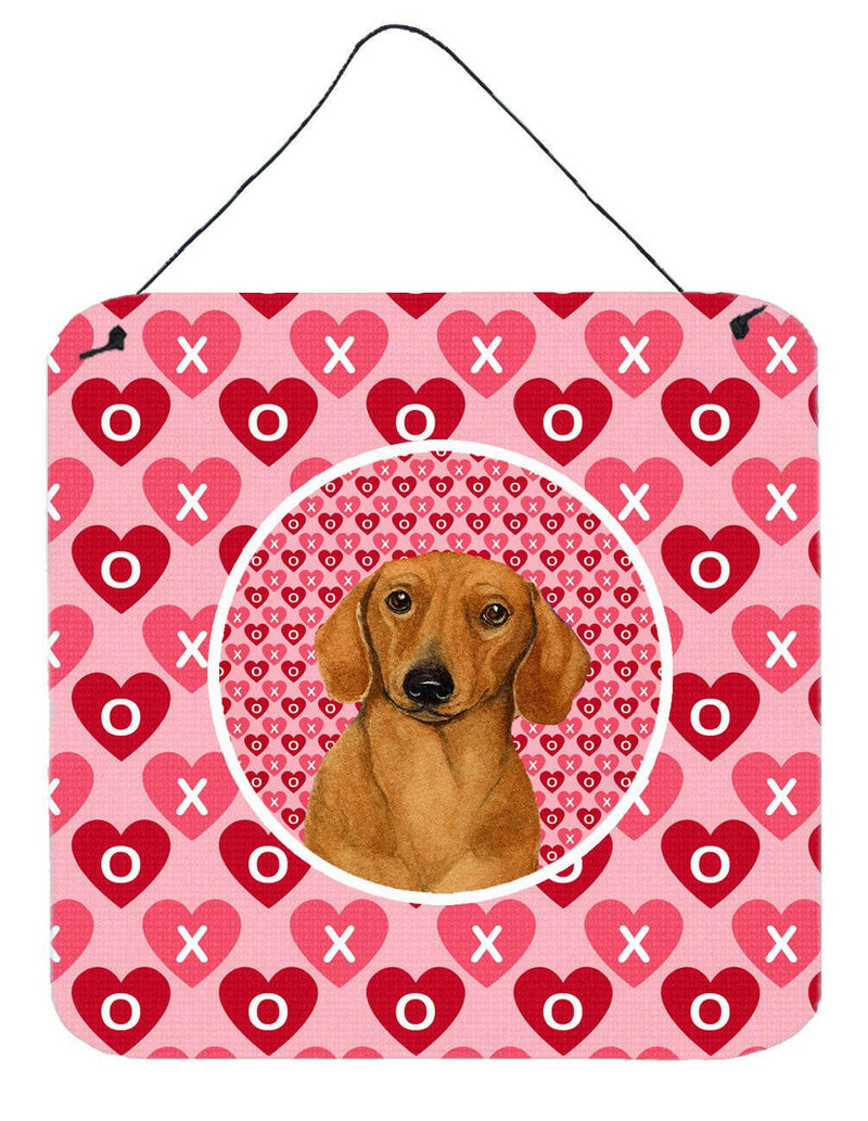 Dachshund Valentine's Love and Hearts Wall or Door Hanging Prints