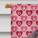 Dachshund Hearts Love Valentine's Day Flag Canvas House Size