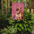 Brussels Griffon Hearts Love and Valentine's Day Portrait Garden Flag – Decorative Outdoor Yard Flag