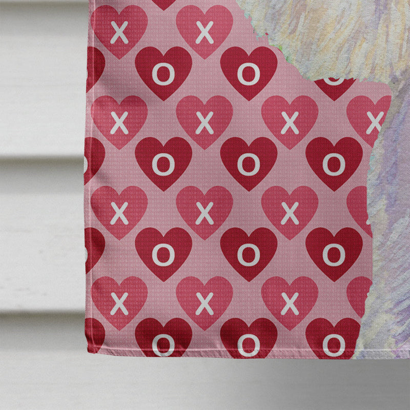 Westie Hearts Love and Valentine's Day Portrait Flag Canvas House Size