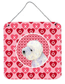 Westie Valentine's Love and Hearts Aluminium Metal Wall or Door Hanging Prints