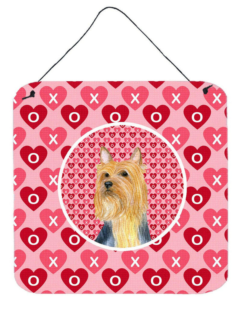 Silky Terrier Valentine's Love and Hearts Wall or Door Hanging Prints