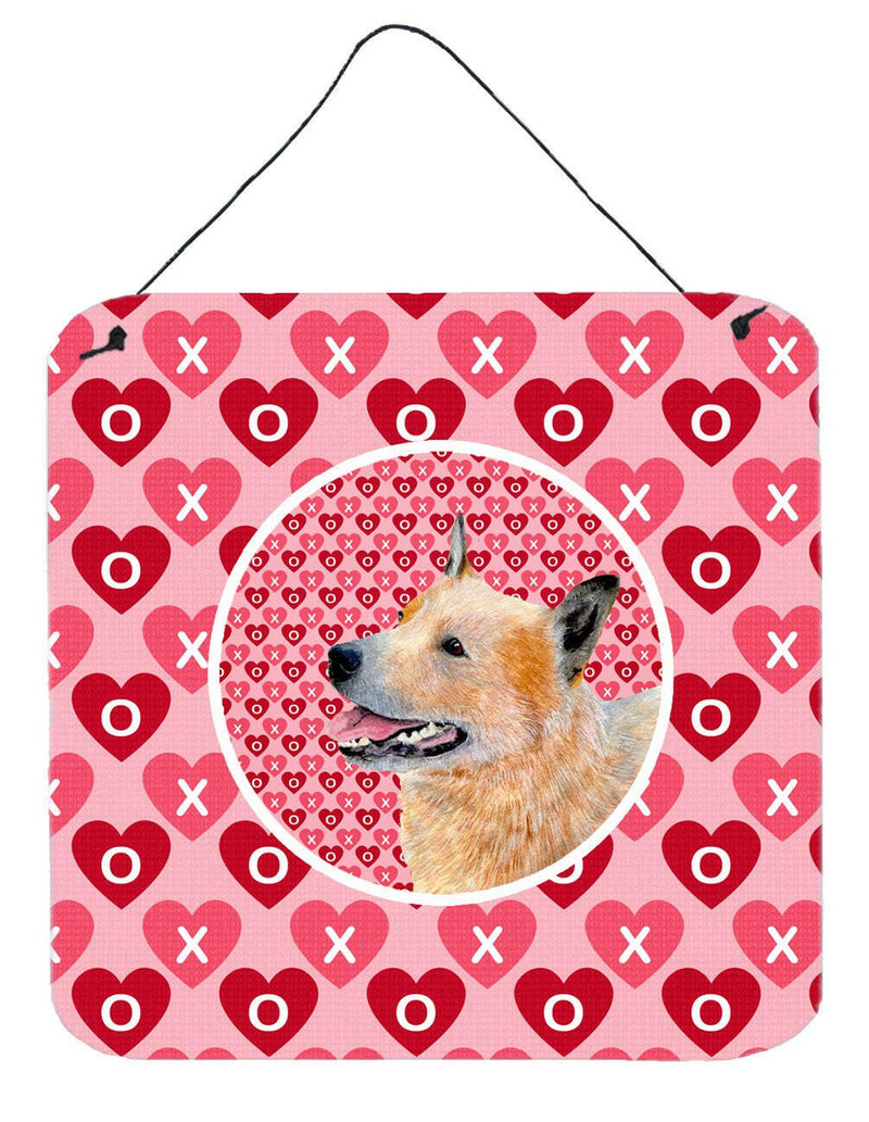 Australian Cattle Dog Valentine's Love and Hearts Wall or Door Hanging Prints