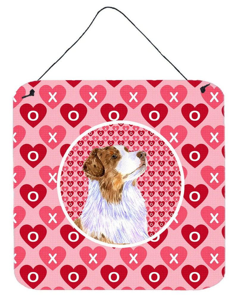 Australian Shepherd Valentine's Love and Hearts Wall or Door Hanging Prints