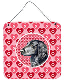 Flat Coated Retriever Valentine's Love and Hearts Wall or Door Hanging Prints