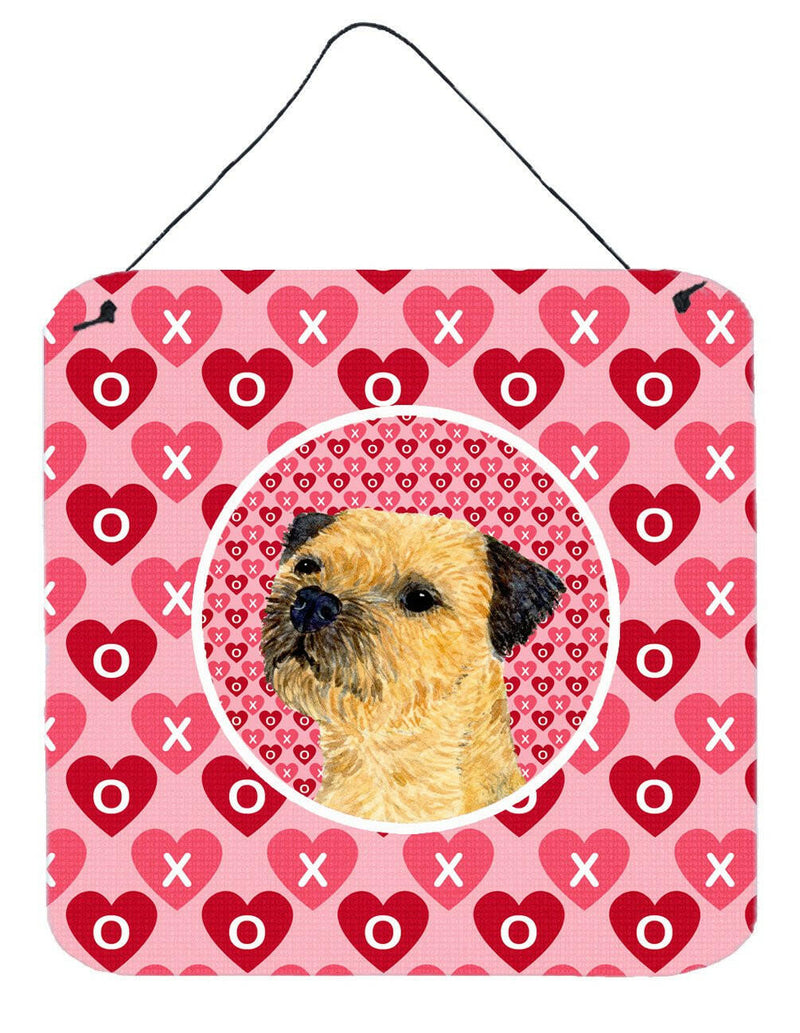 Border Terrier Valentine's Love and Hearts Wall or Door Hanging Prints