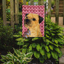 Border Terrier Hearts Love and Valentine's Day Portrait Garden Flag – Decorative Outdoor Yard Flag