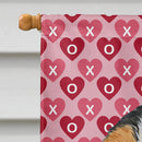 Cavalier Spaniel Hearts Love and Valentine's Day Portrait House Flag 28x40 Porch Sleeve Pole Decorative Outside Yard Banner Artwork Wall Hanging, Polyester