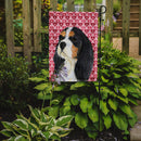 Cavalier Spaniel Hearts Love and Valentine's Day Portrait Garden Flag – Decorative Outdoor Yard Flag