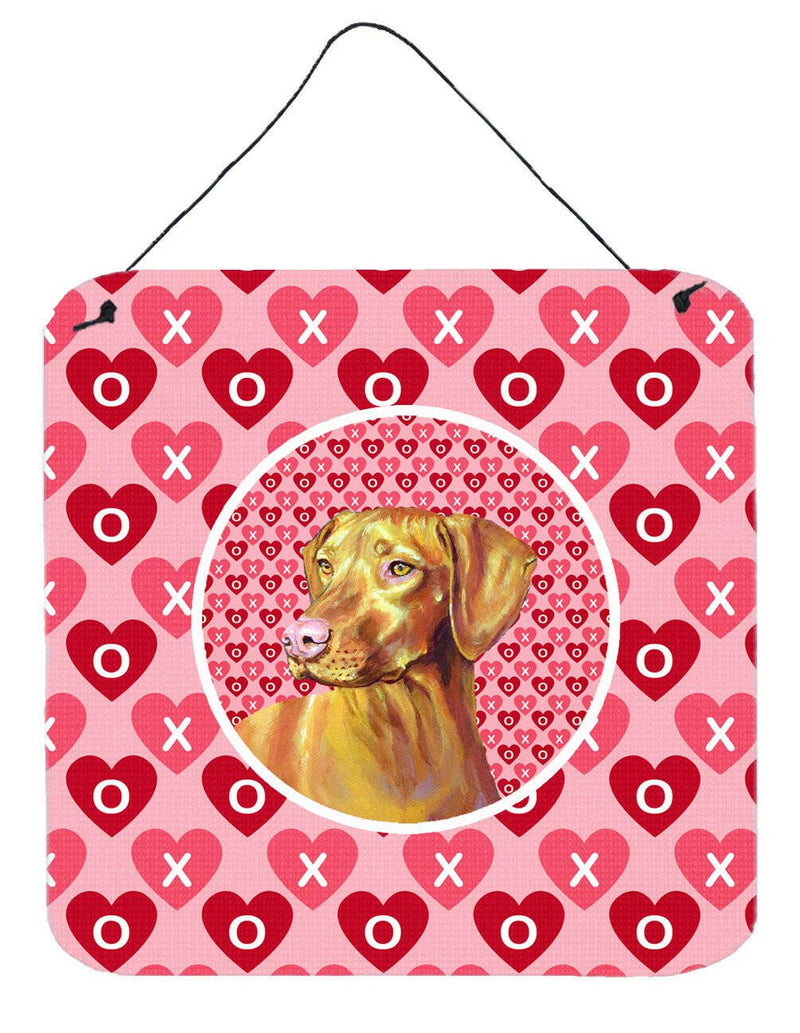 Vizsla Valentine's Love and Hearts Aluminium Metal Wall or Door Hanging Prints