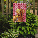 Vizsla Hearts Love and Valentine's Day Portrait Garden Flag – Decorative Outdoor Yard Flag