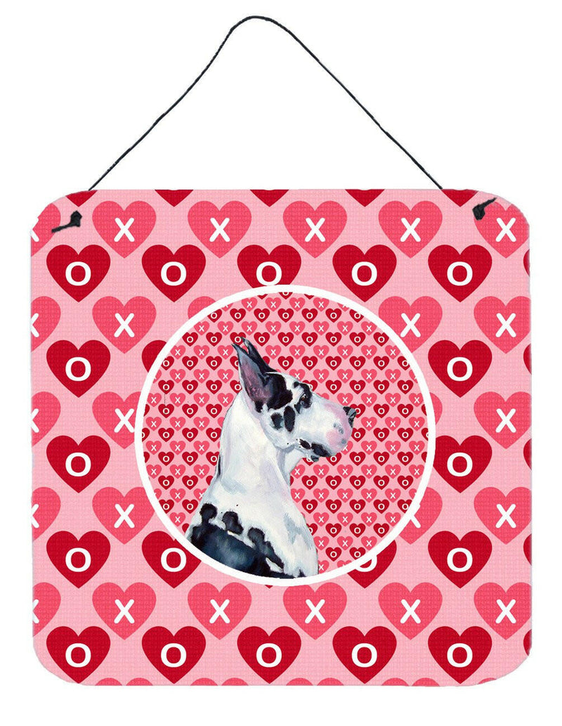 Great Dane Valentine's Love and Hearts Wall or Door Hanging Prints