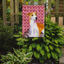 Whippet Hearts Love and Valentine's Day Portrait Garden Flag – Decorative Outdoor Yard Flag