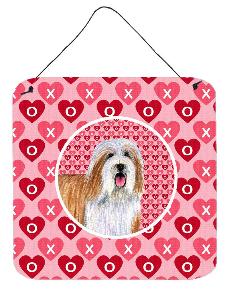 Bearded Collie Valentine's Love and Hearts Wall or Door Hanging Prints