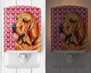 Bloodhound Hearts Love and Valentine's Day Portrait Ceramic Night Light LH9151CNL