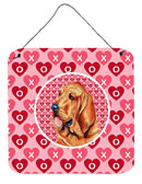 Bloodhound Valentine's Love and Hearts Wall or Door Hanging Prints