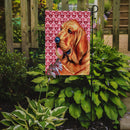 Bloodhound Hearts Love and Valentine's Day Portrait Garden Flag – Decorative Outdoor Yard Flag