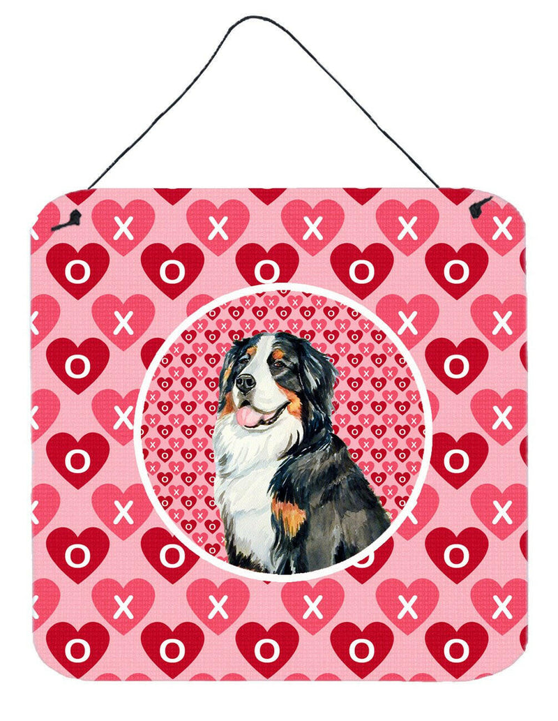 Bernese Mountain Dog Valentine's Love and Hearts Wall or Door Hanging Prints