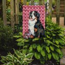 Bernese Mountain Dog Hearts Love and Valentine's Day Portrait Garden Flag – Decorative Outdoor Yard Flag