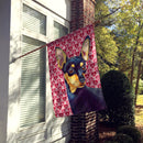 Min Pin Hearts Love and Valentine's Day Portrait Flag Canvas House Size