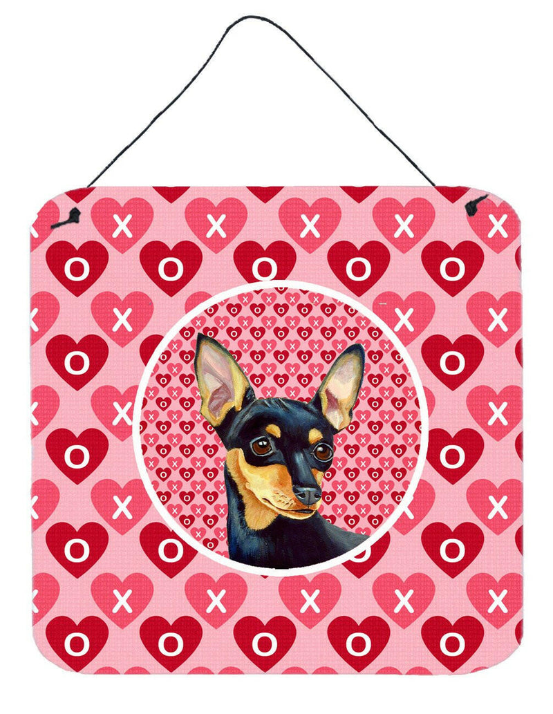 Min Pin Valentine's Love and Hearts Aluminium Metal Wall or Door Hanging Prints