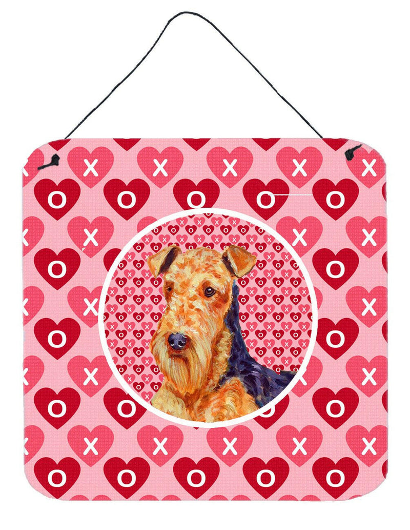 Airedale Valentine's Love and Hearts Wall or Door Hanging Prints