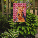 Airedale Hearts Love and Valentine's Day Portrait Garden Flag – Decorative Outdoor Yard Flag