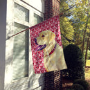 Labrador Hearts Love Valentine's Day Flag Canvas House Size