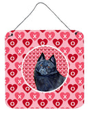 Schipperke Valentine's Love and Hearts Wall or Door Hanging Prints