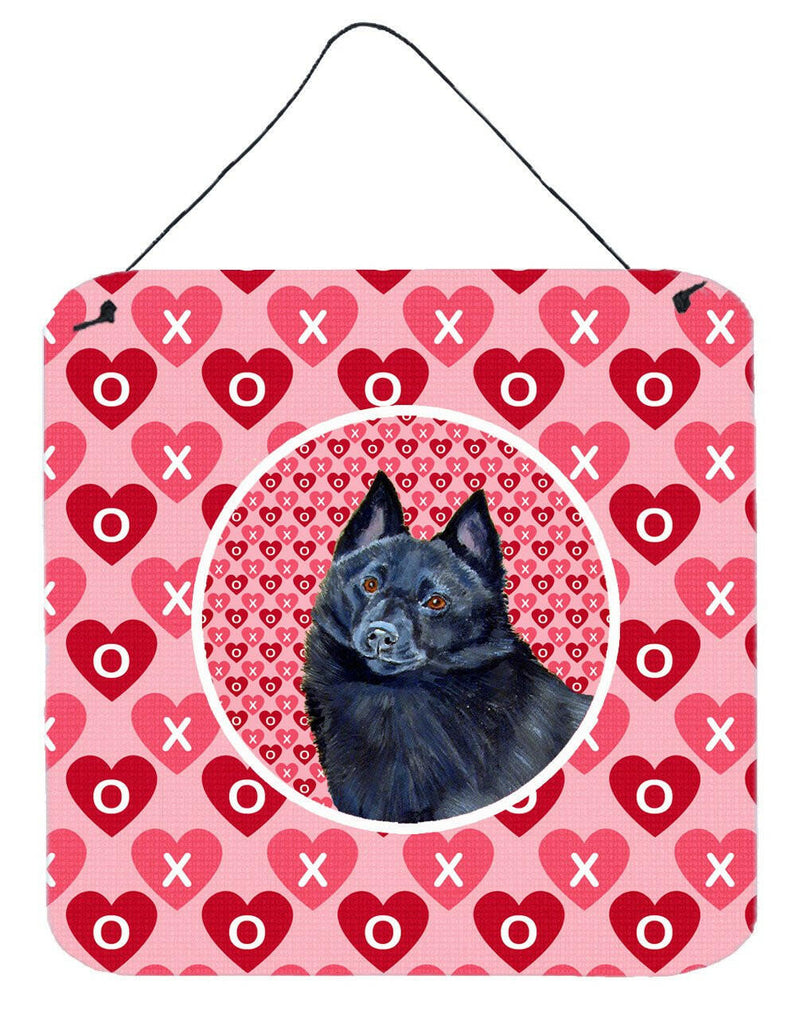 Schipperke Valentine's Love and Hearts Wall or Door Hanging Prints