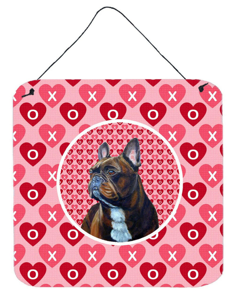 French Bulldog Valentine's Love and Hearts Wall or Door Hanging Prints