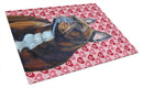 French Bulldog Hearts Love and Valentine's Day Glass Cutting Boards – Durable, Decorative Kitchen Art Large
