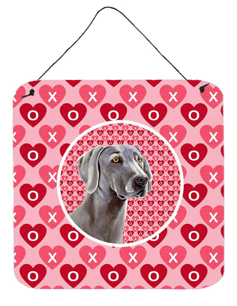 Weimaraner Valentine's Love and Hearts Wall or Door Hanging Prints