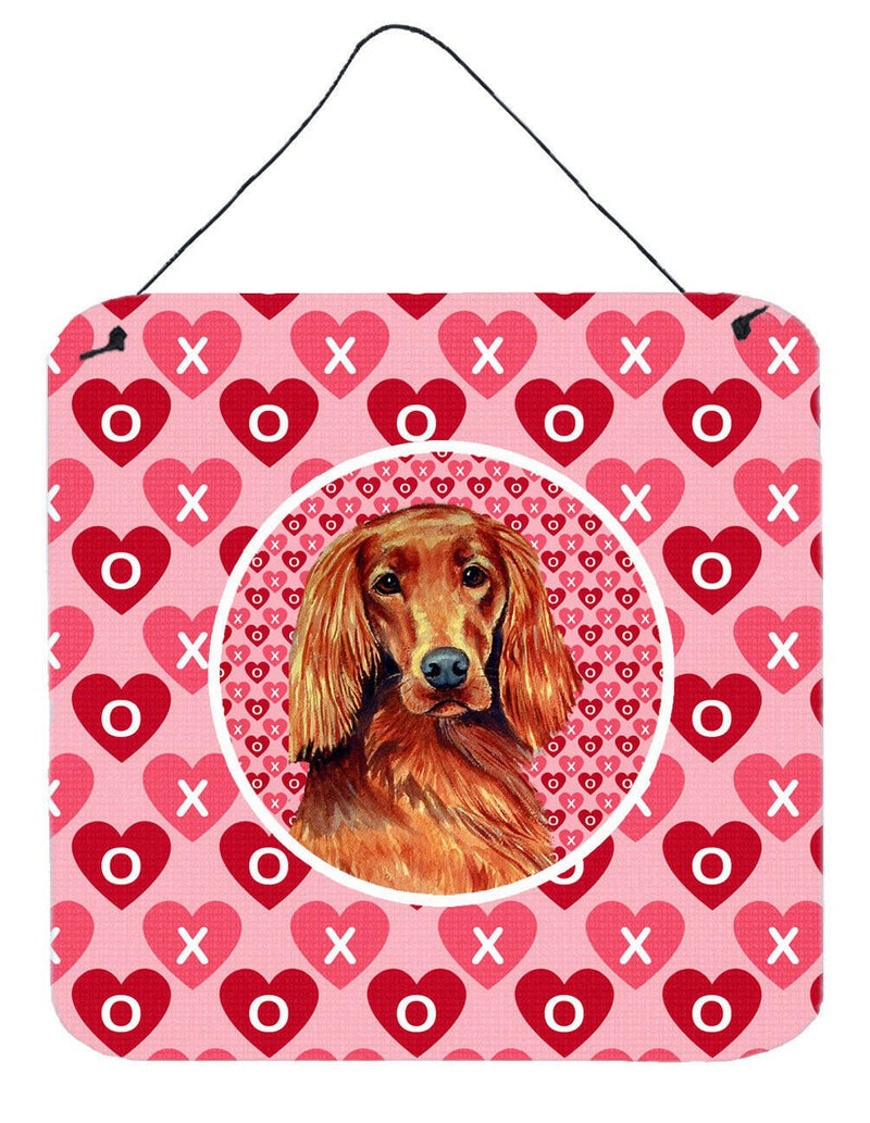 Irish Setter Valentine's Love and Hearts Wall or Door Hanging Prints