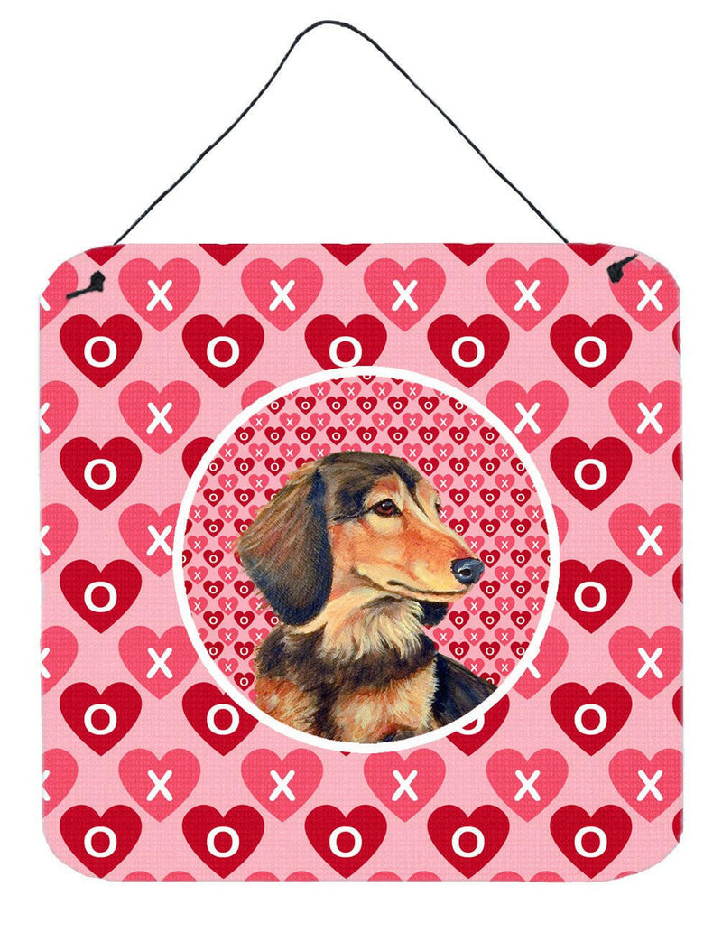 Dachshund Valentine's Love and Hearts Wall or Door Hanging Prints