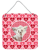 Chinese Crested Valentine's Love and Hearts Wall or Door Hanging Prints