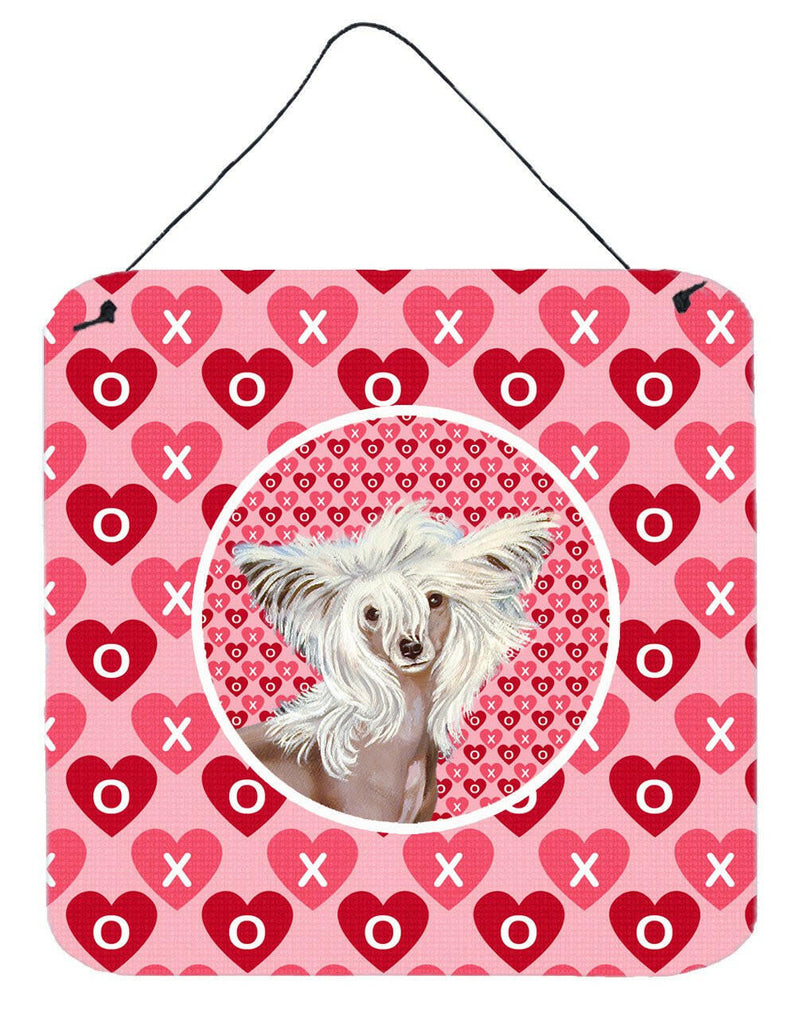 Chinese Crested Valentine's Love and Hearts Wall or Door Hanging Prints