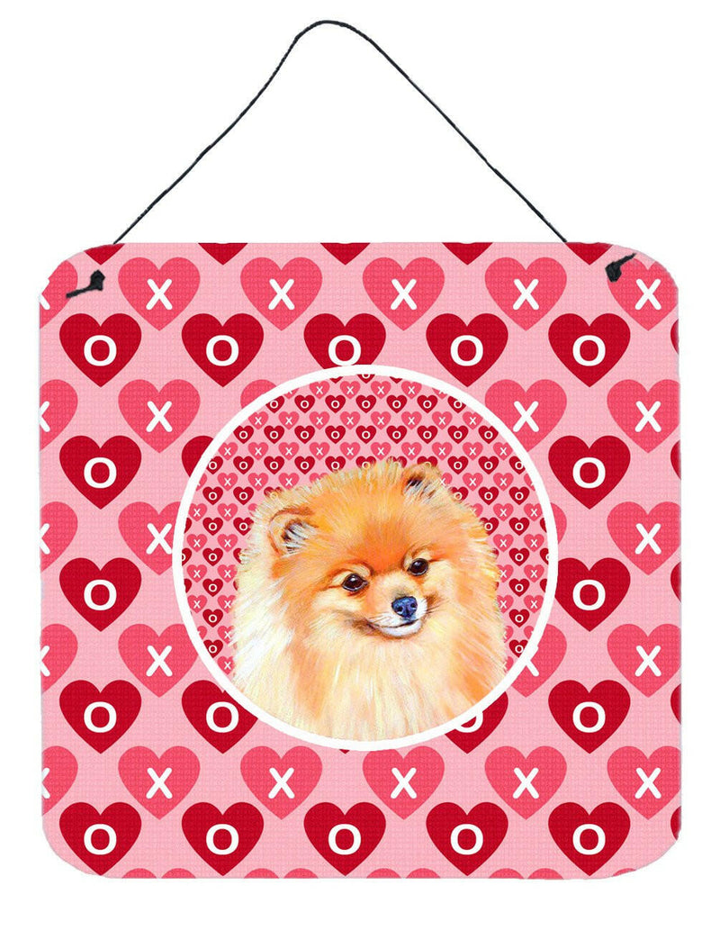 Pomeranian Valentine's Love and Hearts Wall or Door Hanging Prints