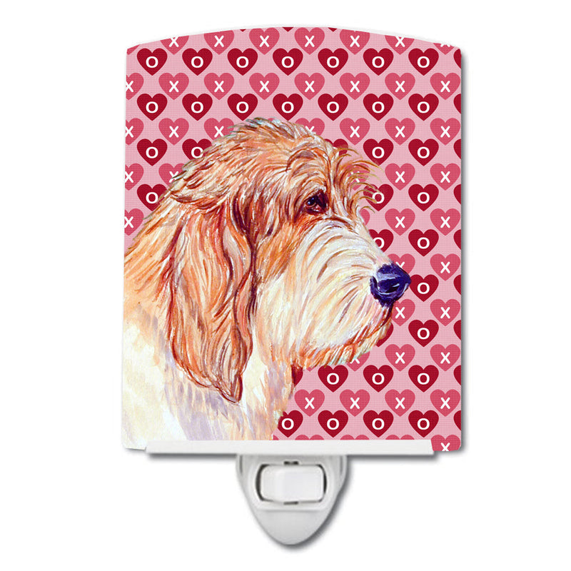 Petit Basset Griffon Vendeen Hearts Love Valentine's Day Ceramic Night Light LH9172CNL