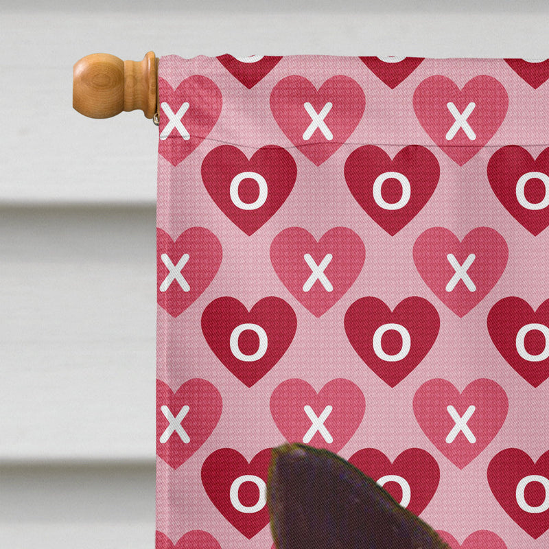 Norwegian Elkhound Hearts Love and Valentine's Day  Flag Canvas House Size