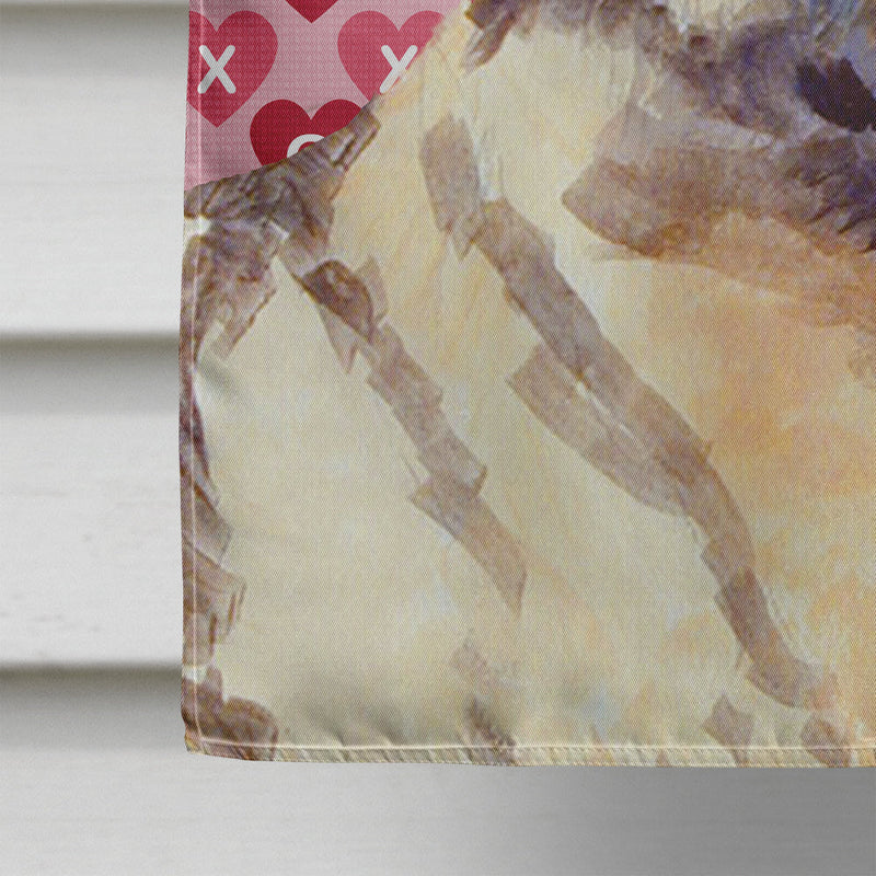 Norwegian Elkhound Hearts Love and Valentine's Day  Flag Canvas House Size