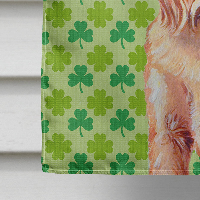 Brussels Griffon St. Patrick's Day Shamrock Portrait Flag Canvas House Size