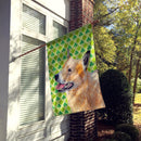 Australian Cattle Dog St. Patrick's Day Shamrock House Flag 28x40 Porch Sleeve Pole Decorative Outside Yard Banner Artwork Wall Hanging, Polyester