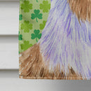 Australian Shepherd St. Patrick's Day Shamrock House Flag 28x40 Porch Sleeve Pole Decorative Outside Yard Banner Artwork Wall Hanging, Polyester