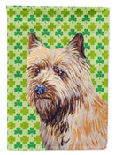 Cairn Terrier St. Patrick's Day Shamrock Portrait House Flag 28x40 Porch Sleeve Pole Decorative Outside Yard Banner Artwork Wall Hanging, Polyester