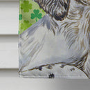 English Setter St. Patrick's Day Shamrock Portrait House Flag 28x40 Porch Sleeve Pole Decorative Outside Yard Banner Artwork Wall Hanging, Polyester