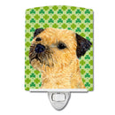 Border Terrier St. Patrick's Day Shamrock Portrait Ceramic Night Light LH9188CNL