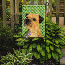 Border Terrier St. Patrick's Day Shamrock Portrait Garden Flag – Decorative Outdoor Yard Flag