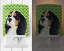 Cavalier Spaniel St. Patrick's Day Shamrock Portrait Ceramic Night Light Compact, UL-Certified, Ideal for Bedroom, Bathroom, Nursery, Hallway, Kitchen, 6x4x3, Multicolor