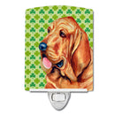 Bloodhound St. Patrick's Day Shamrock Portrait Ceramic Night Light LH9196CNL